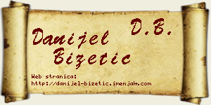 Danijel Bizetić vizit kartica